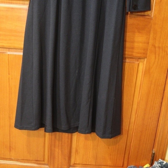 AK Anne Klein Charcoal Gray Midi Wrap Dress Medium - Picture 5 of 11